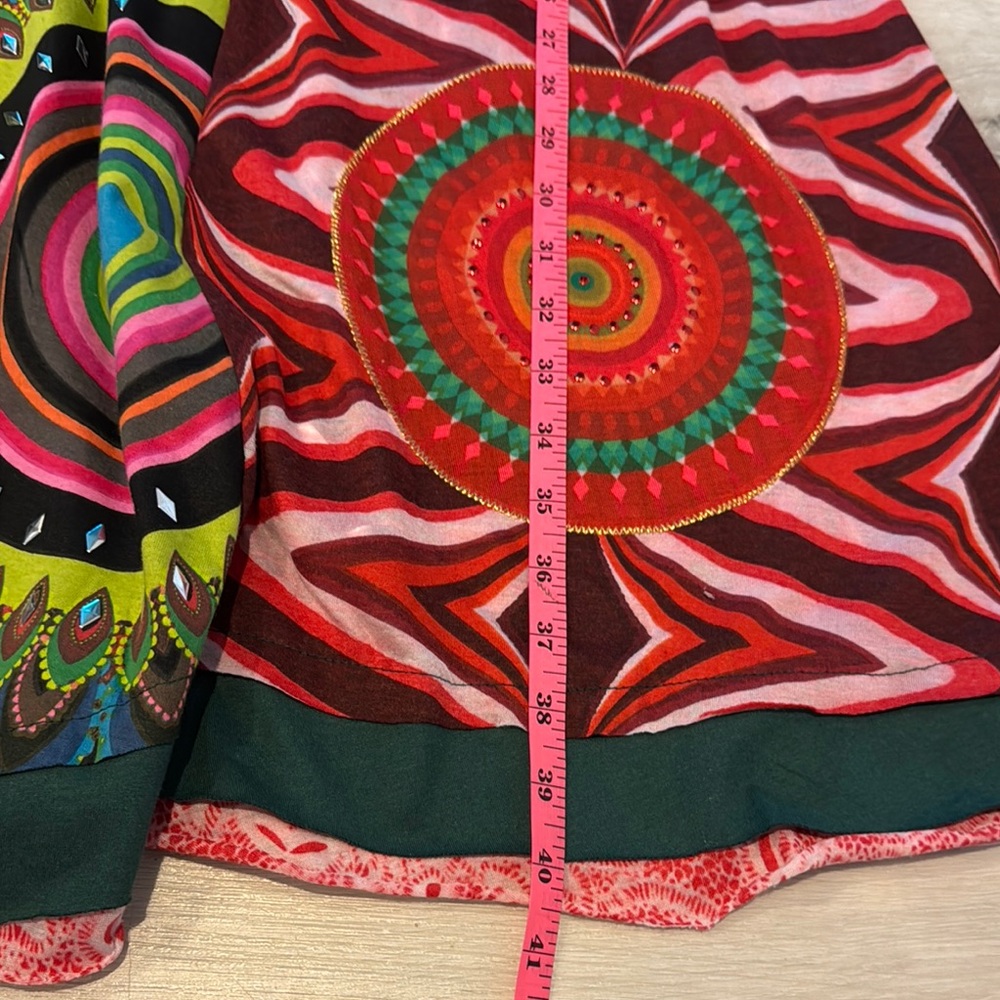 Desigual Boho colorful Sleeveless V-Neck Sundress with beading details. - Picture 13 of 13